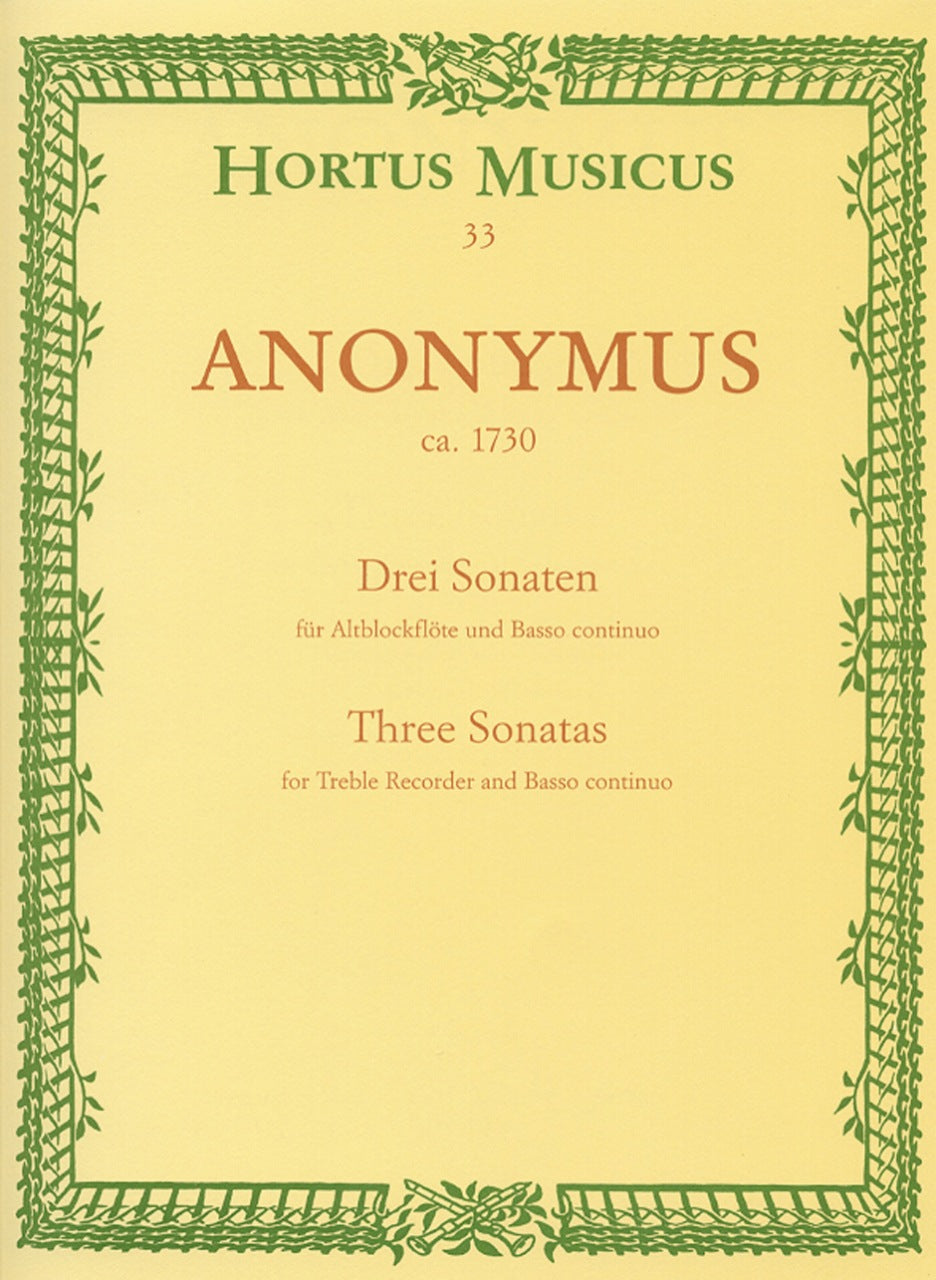 anon. 3 Sonaten (Barenreiter)