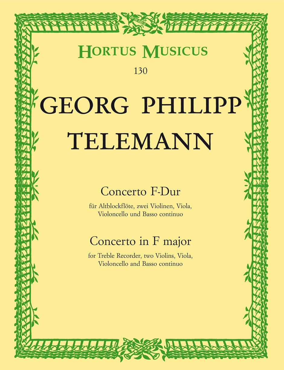 Telemann, Concerto TWV 51/F1 Full Score (Barenreiter)