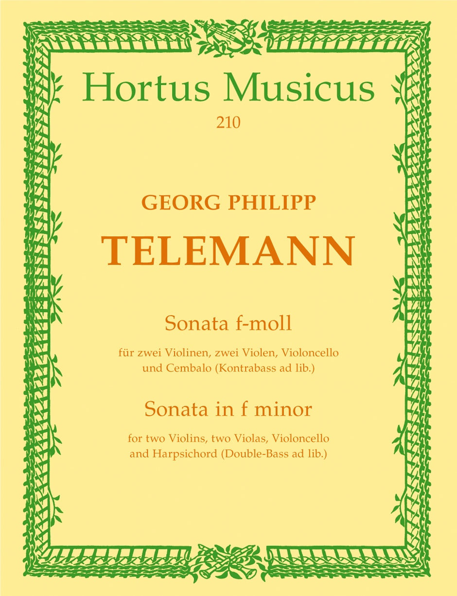 Telemann, Sonate f (Score) (Barenreiter)