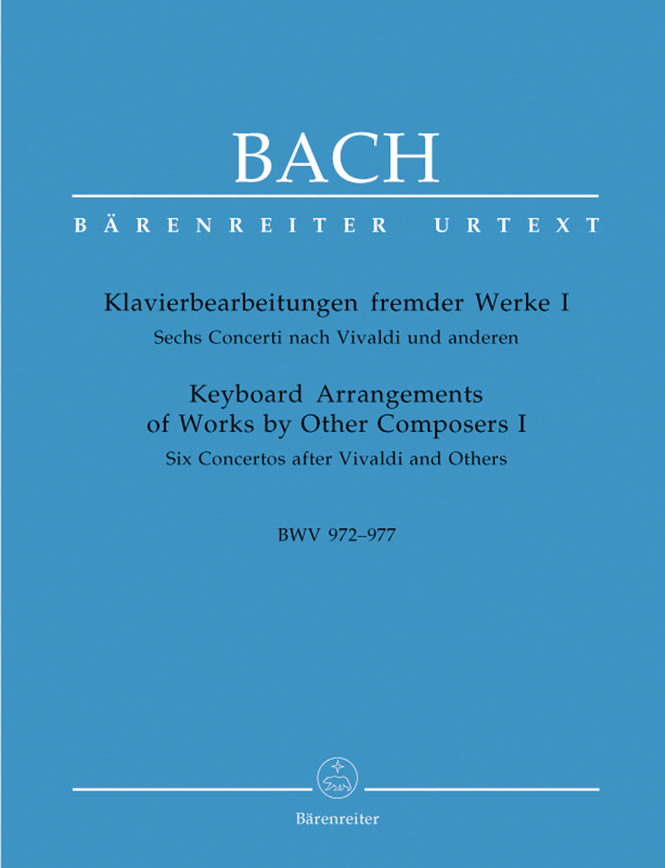 Bach, Klavierbearbeitungen 1 BWV 972-977 (Barenreiter)