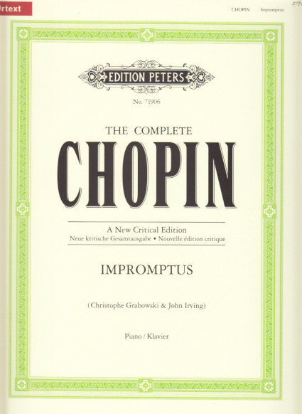 Chopin, Impromptus (Grabowski/Irving) (Peters)