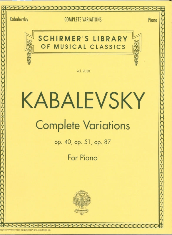 Kabalevsky, Variations, Complete (G.Schirmer)