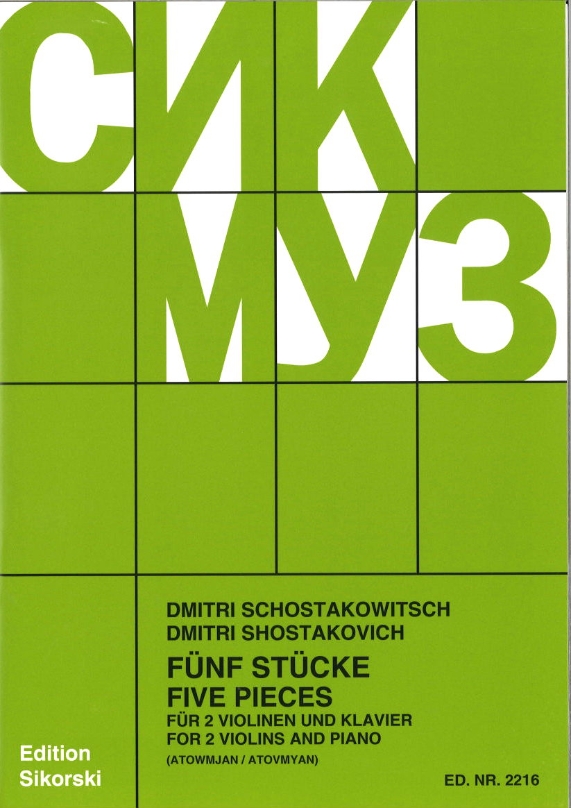 Shostakovich, 5 Stucke (2Vn,Pf) (Sikorski)