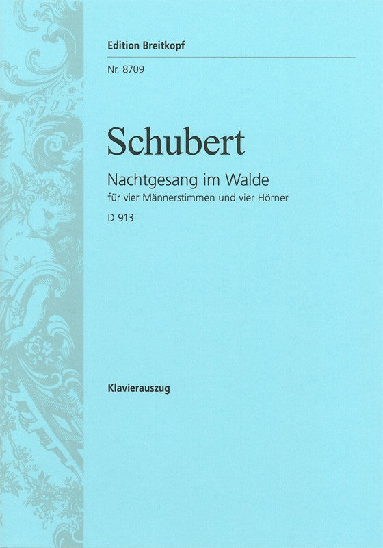 Schubert, Nachtgesang im Walde (TTBB,Pf) (Breitkopf)