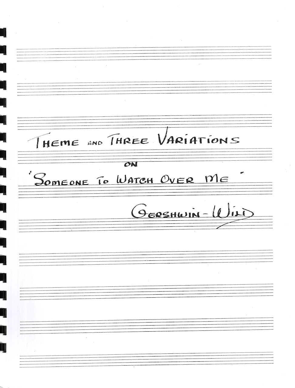 Gershwin/Wild, Improvisation (Michael Rolland Davis)