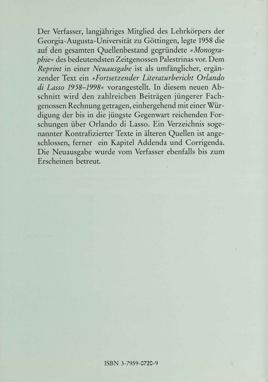 Orlando di Lasso & seine Zeit 1 (2 vols) (Noetzel)