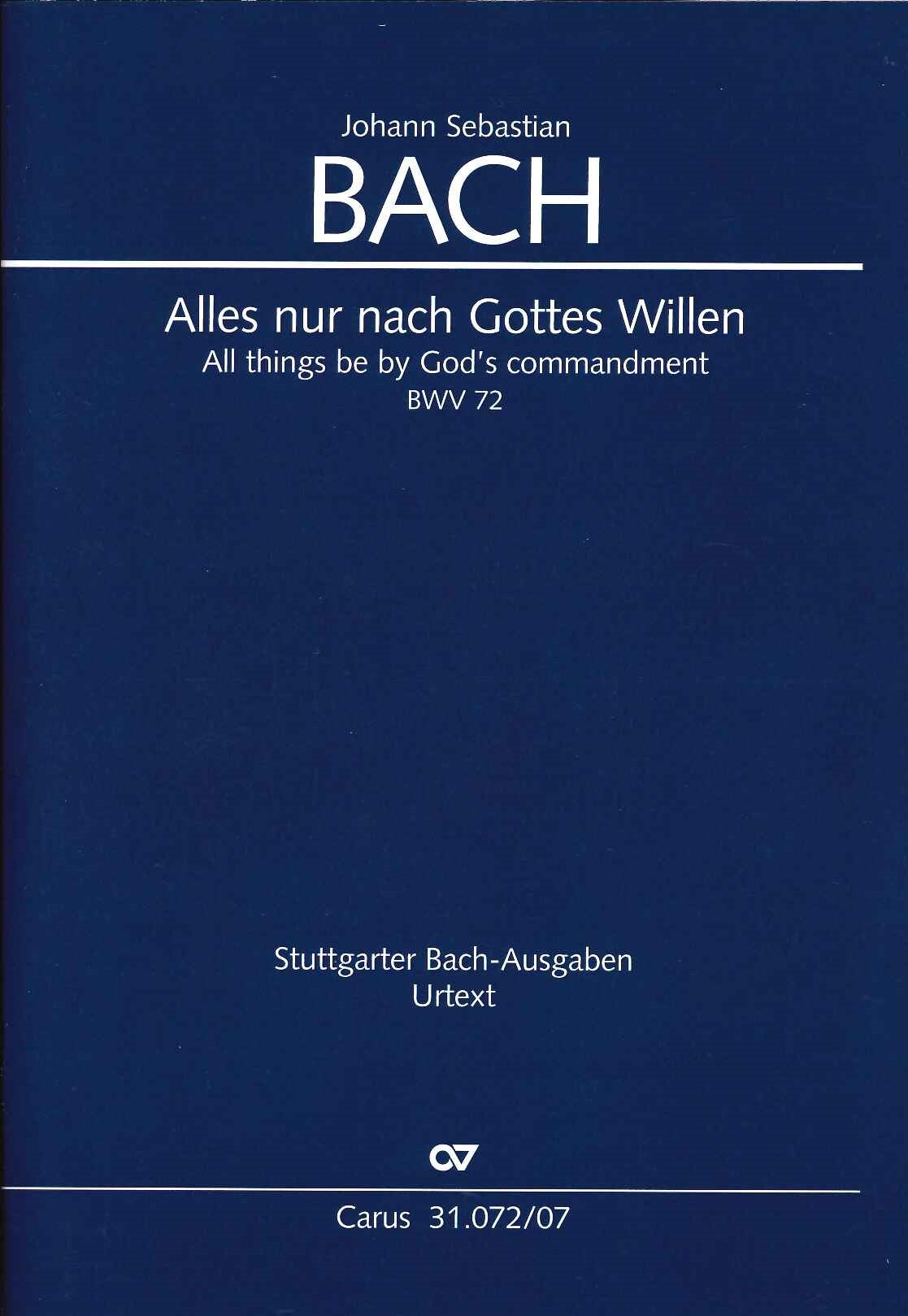 Bach, Cantata No. 72 (Kubik) (Carus)
