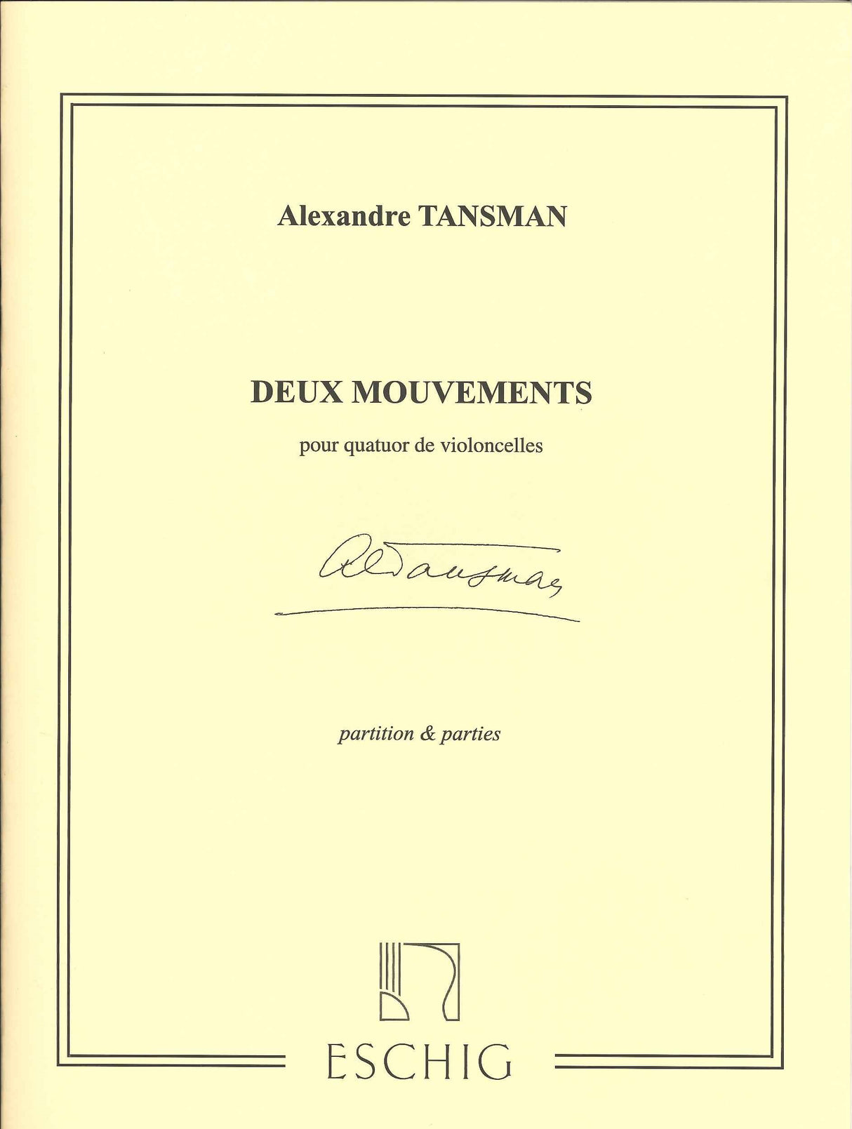 Tansman, 2 Mouvements (1935) (4Vc) (Eschig)