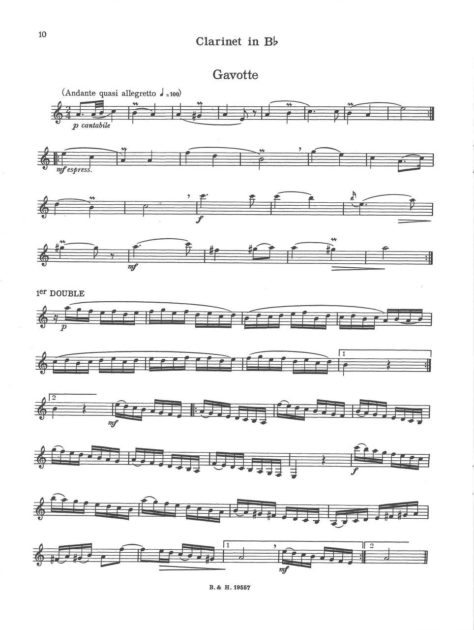 Rameau, Suite for Clarinet (Ettlinger) (Boosey)