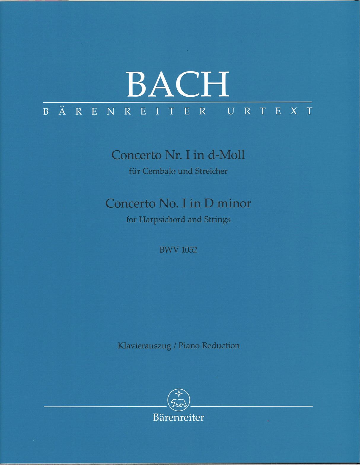Bach, Concerto BWV 1052 in d (No. 1) (Barenreiter)