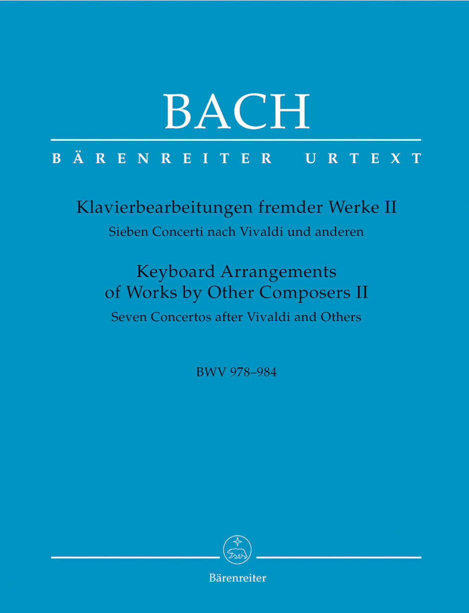 Bach, Klavierbearbeitungen 2: BWV 978-84 (Barenreiter)