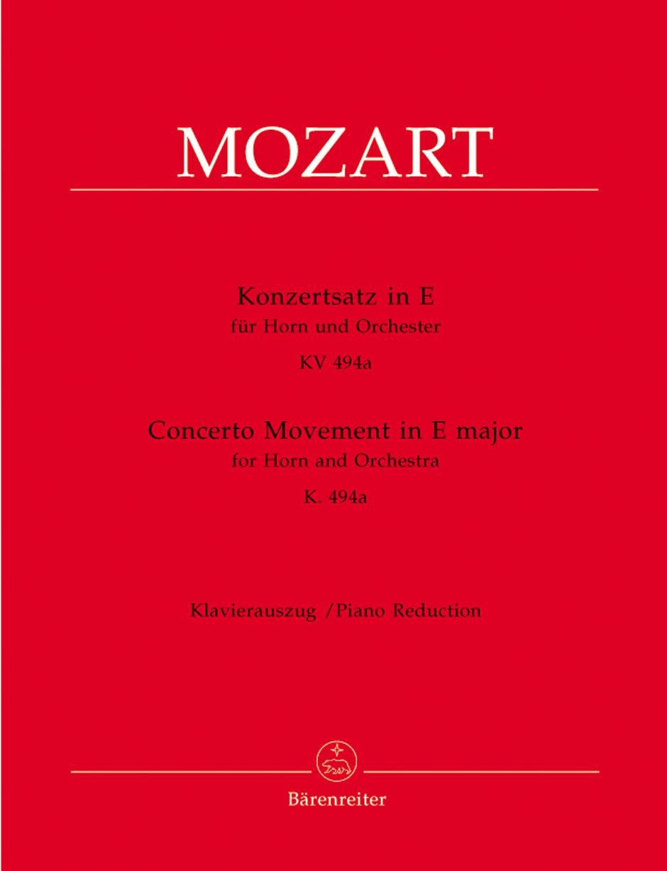 Mozart, Konzertsatz KV 494a in E (Hn,Pf) (Barenreiter)