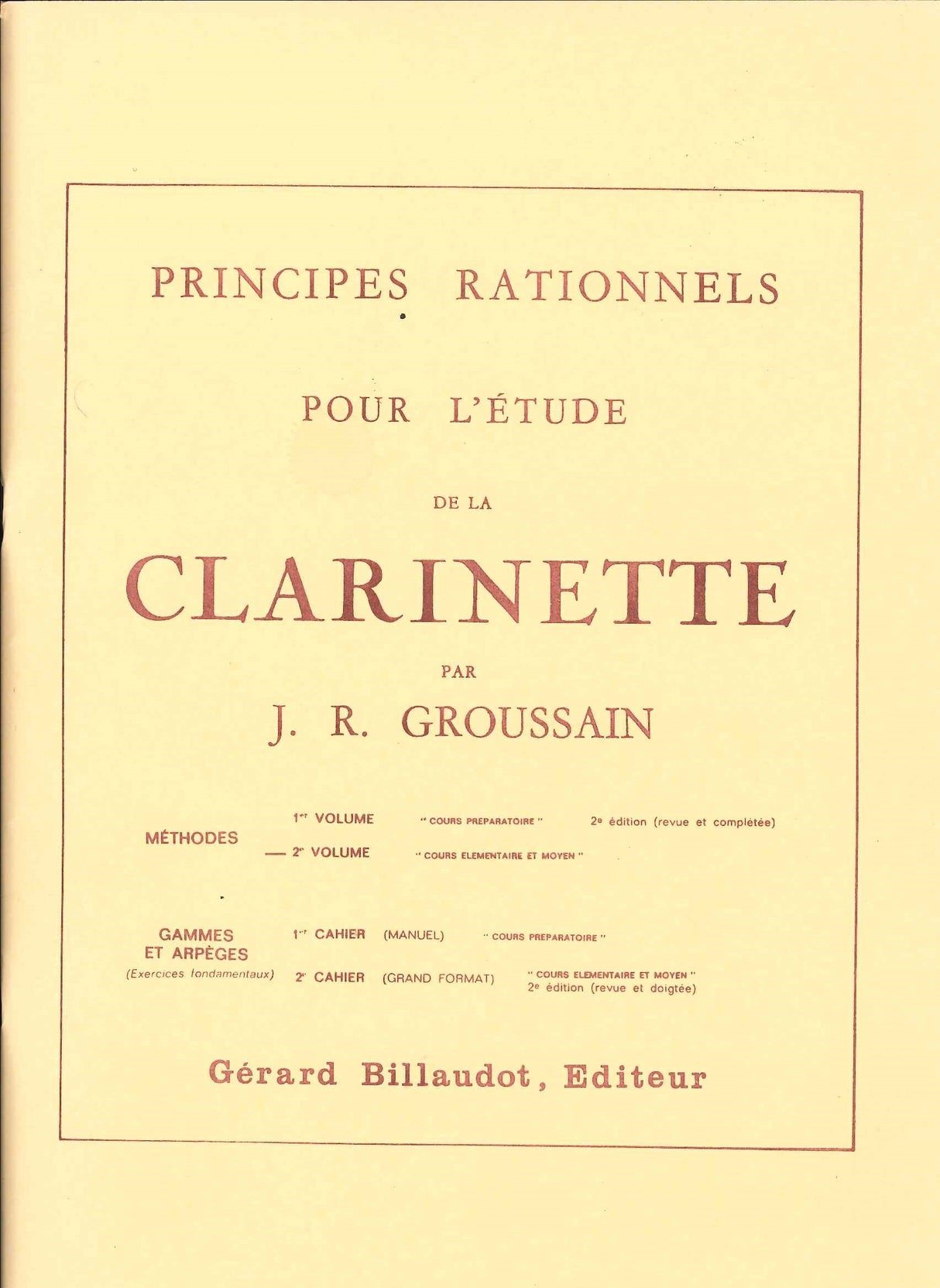 Groussain, Principes rationnels 2 (Billaudot)