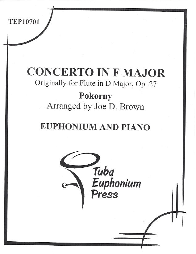 Pokorny, Concerto in F major (Euph,Pf) (TUBA Press)