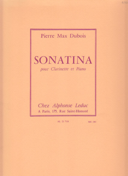 Dubois, Sonatina (Cl,Pf) (Leduc)
