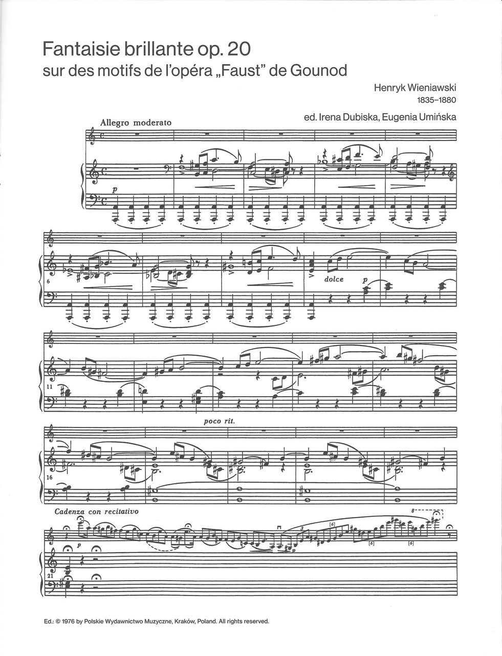 Wieniawski, Fantaisie brillante op. 20 (PWM)