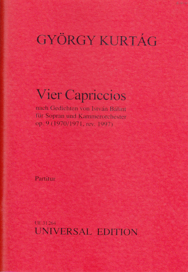 Kurtag, 4 Capriccios op. 9 (Universal)