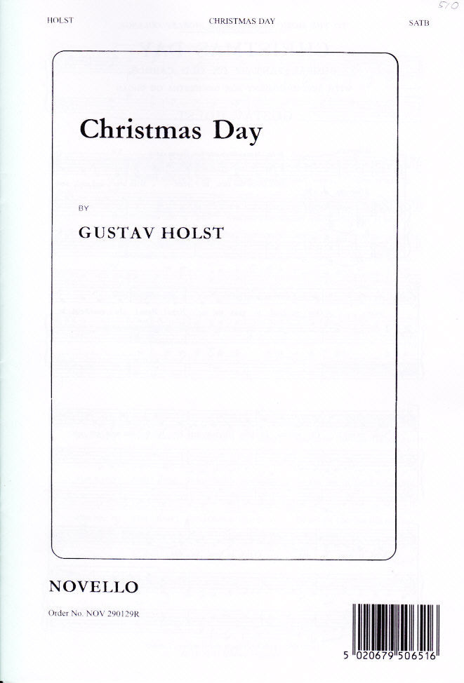 Holst, Christmas Day (SATB,Org) (Novello)