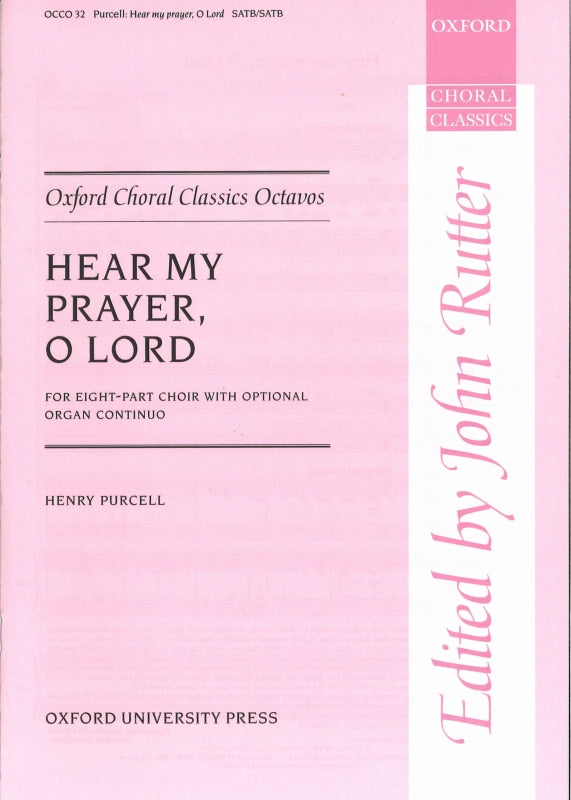 Purcell, Hear my prayer (SSAATTBB,Org) (Oxford University Press)