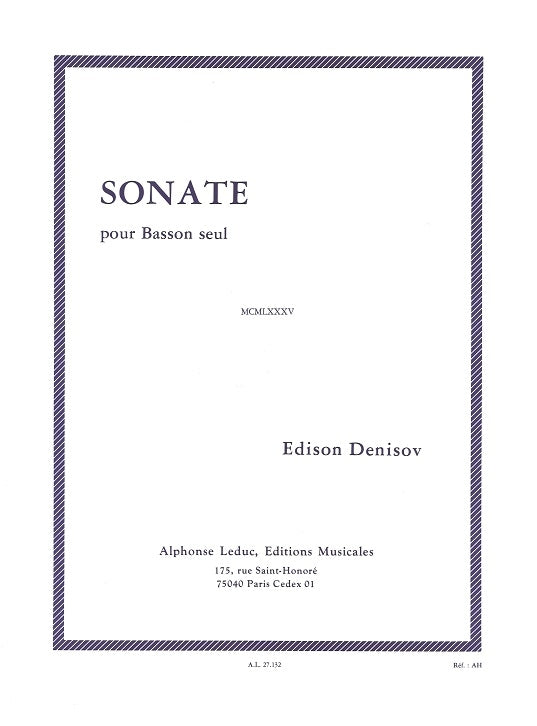Denisov, Sonate (Bn Solo) (Leduc)
