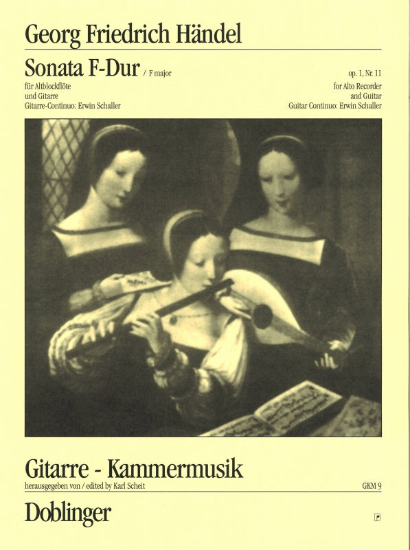 Handel, Sonate op. 1/11 in F(A.Rec,Guit) (Doblinger)