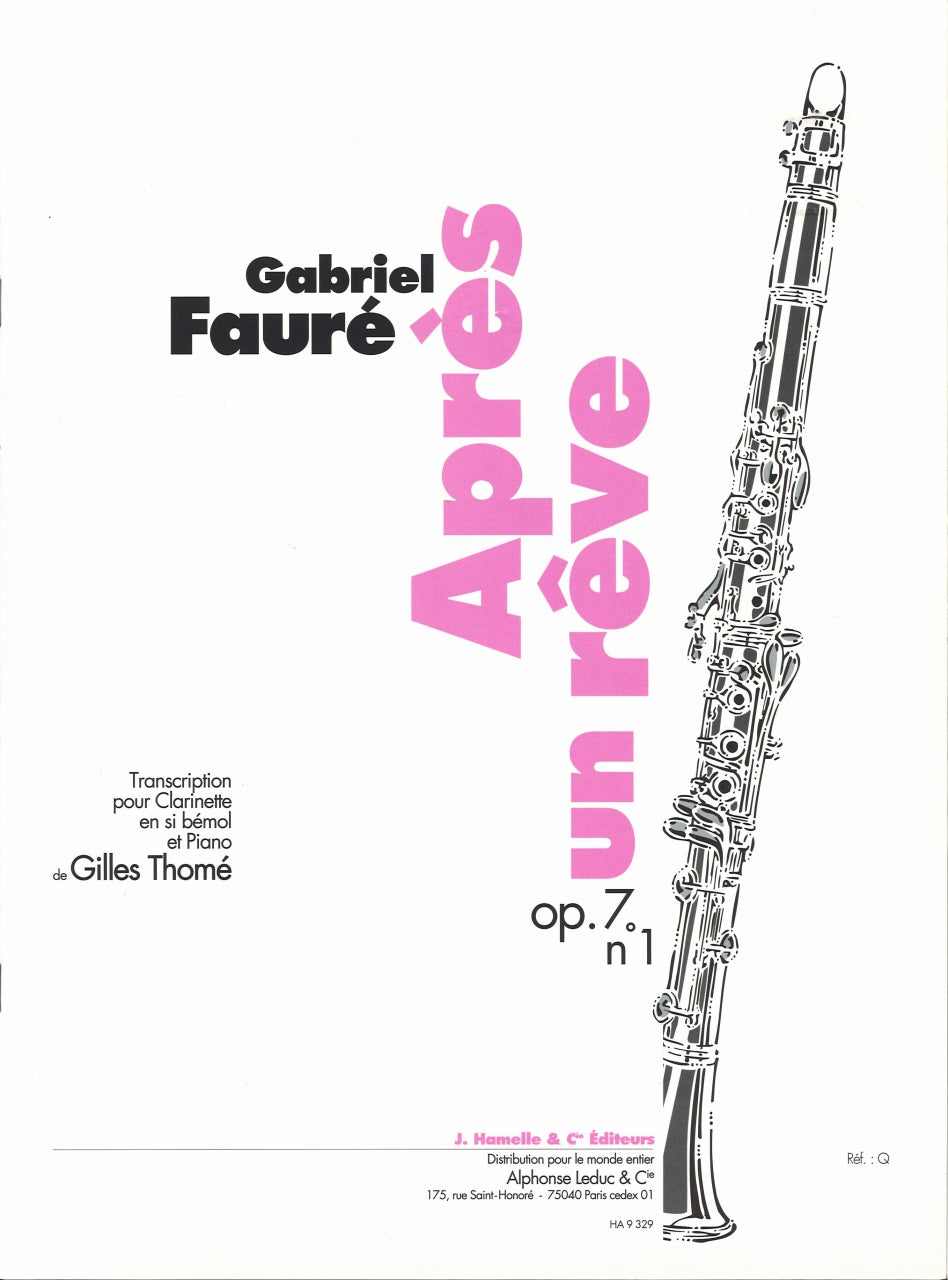 Faure, Apres un reve op. 7/1 (BbCl,Pf) (Hamelle)
