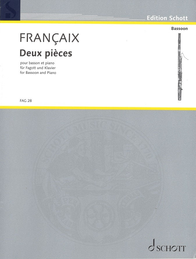 Francaix, Deux Pieces (Bn,Pf) (Schott)