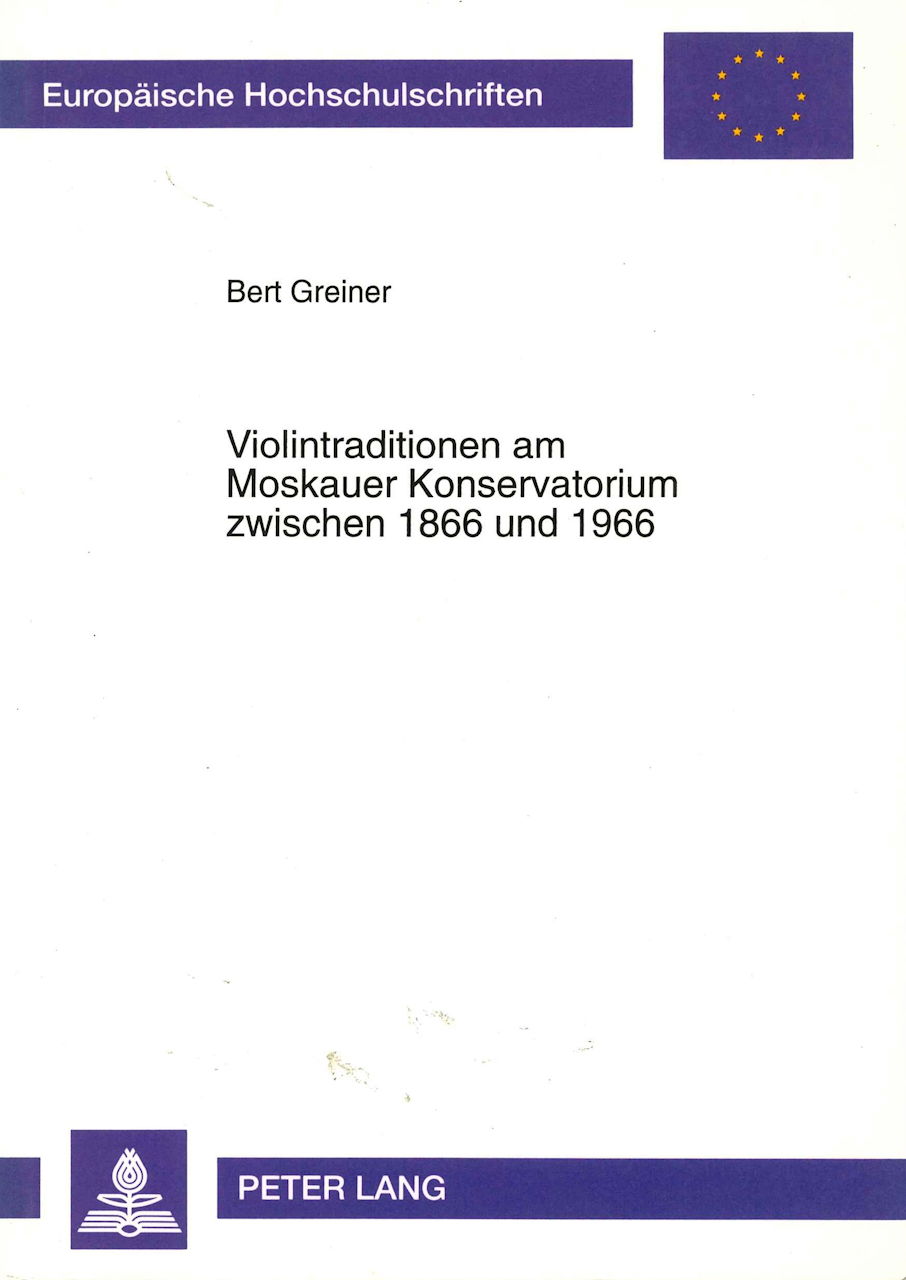 Greiner, Violintraditionen (Peter Lang)