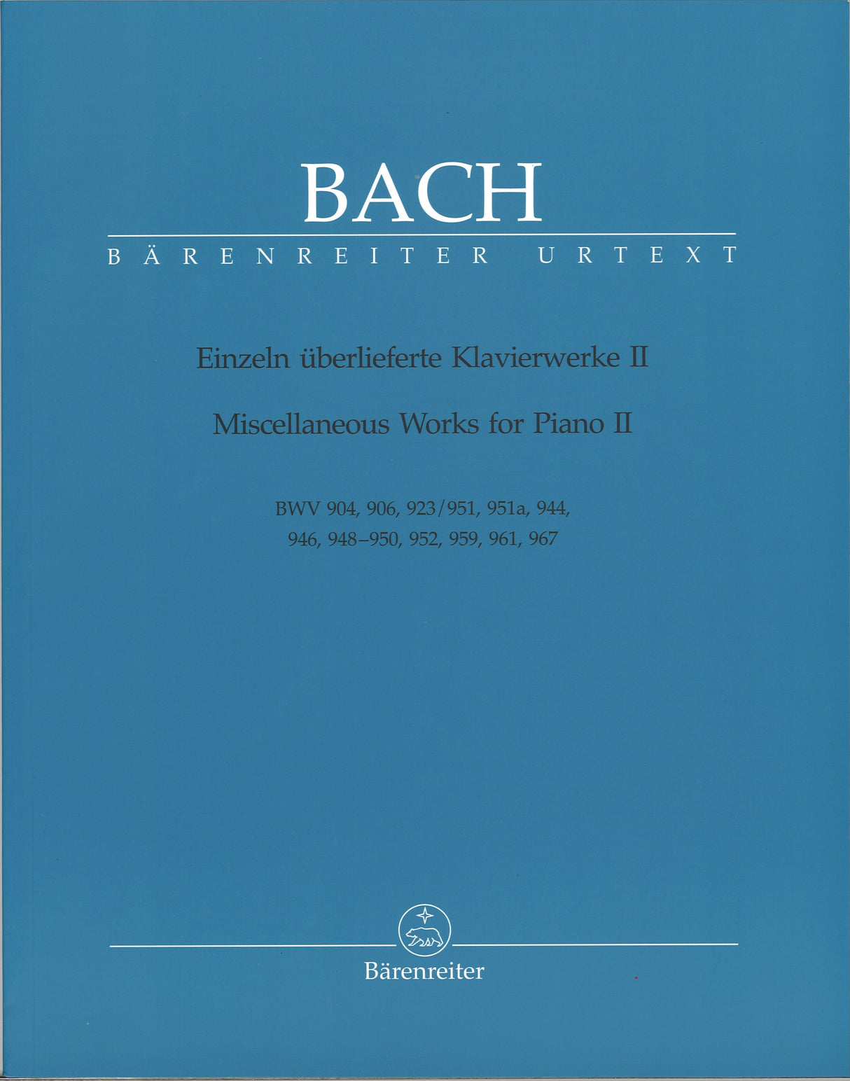 Bach, Einzeln uberlieferte Werke 2 (Barenreiter)