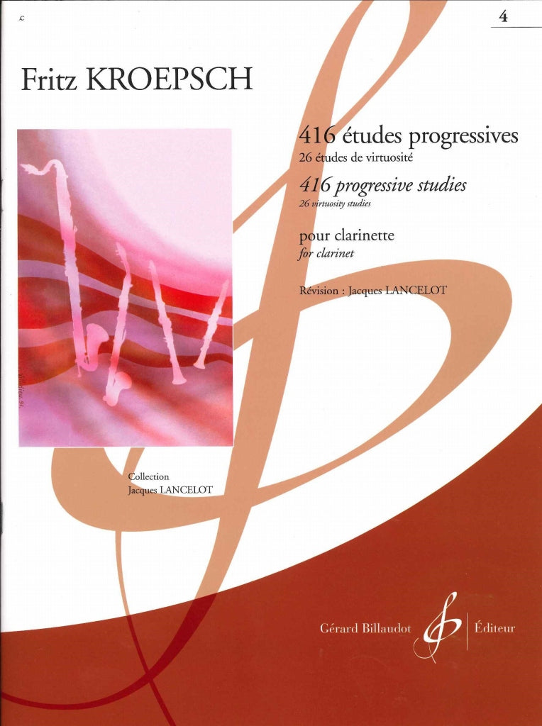Kroepsch, 416 Etudes progressives, 4 (Billaudot)