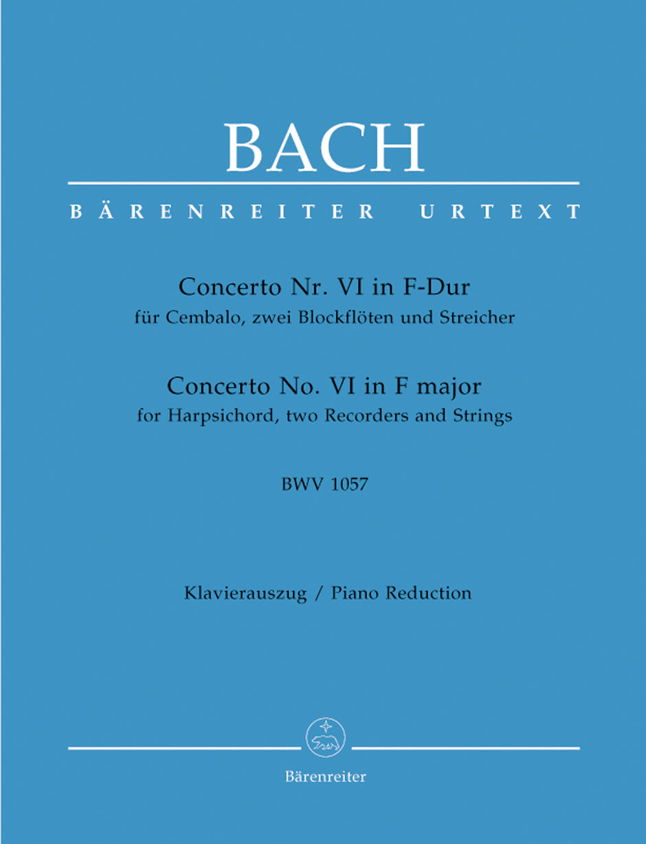 Bach, Concerto BWV 1057 in F (No. 6) (Barenreiter)