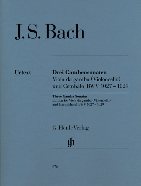 Bach, Sonaten BWV 1027-29 (VdG/Vc,Cemb) (Henle)