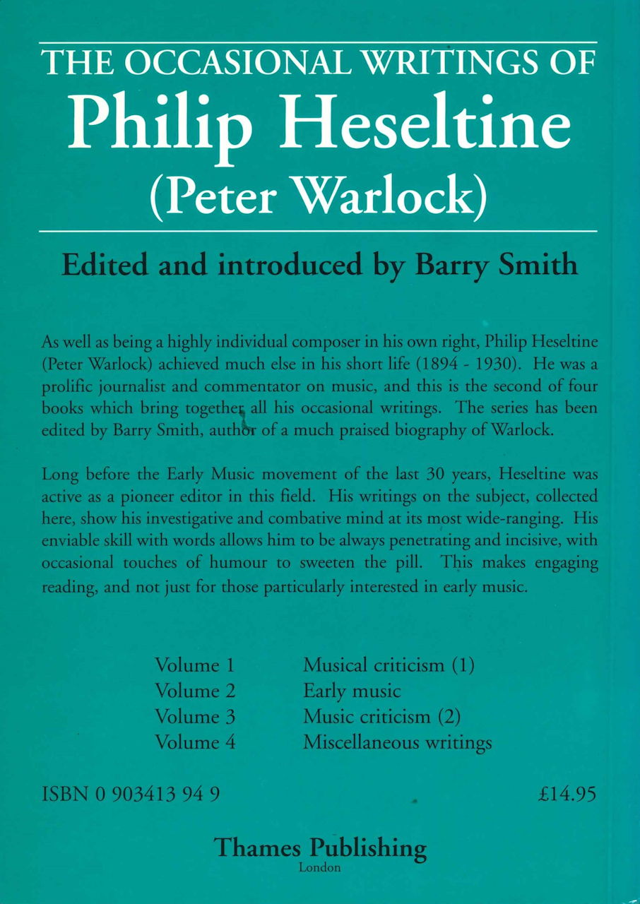 Heseltine, Early Music (Thames Publishing)