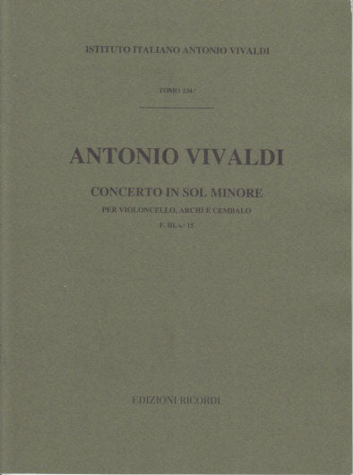 Vivaldi, Concerto in g, F 3/15, RV 417 (Ricordi)