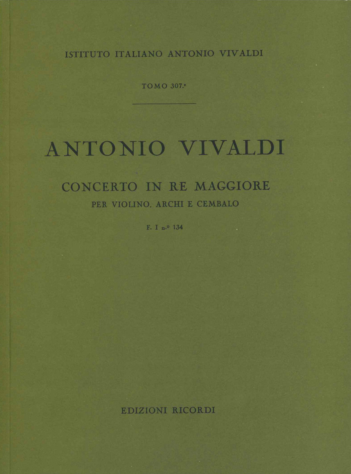 Vivaldi, Concerto in D, F 1/134, RV 218 (Ricordi)