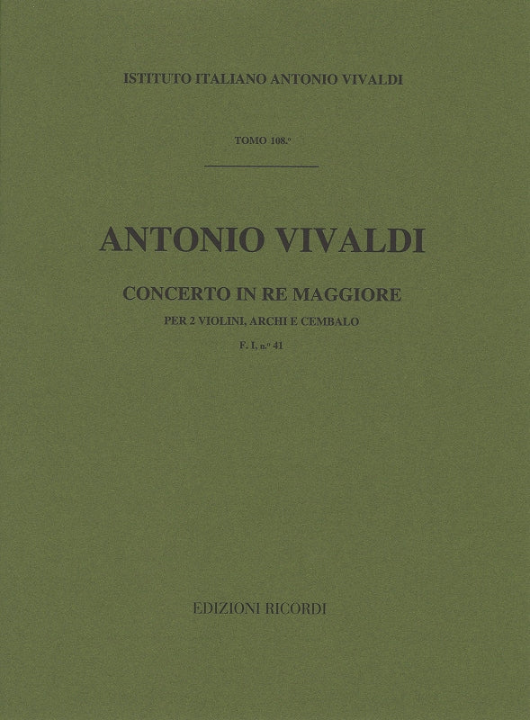 Vivaldi, Concerto in D, F 1/41, RV 512 (Ricordi)