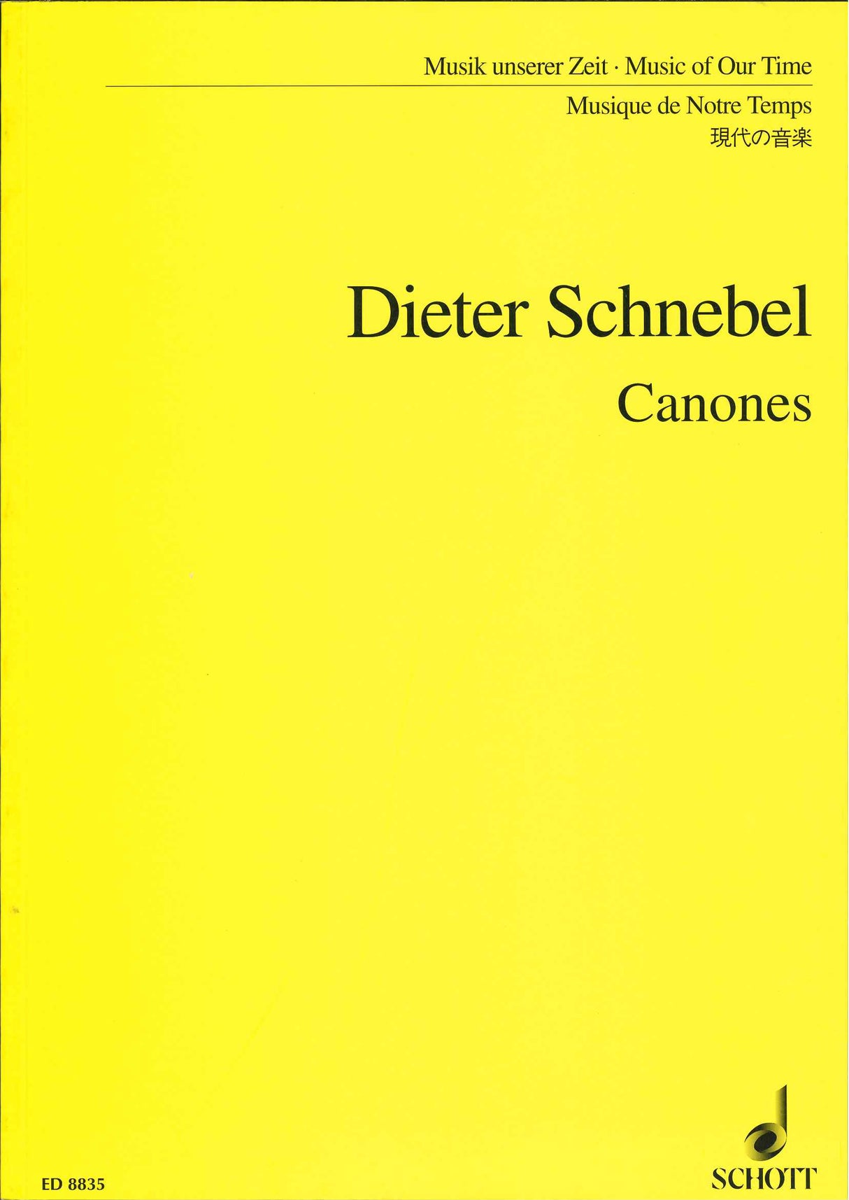 Schnebel, Canones fur Orchester (Schott)