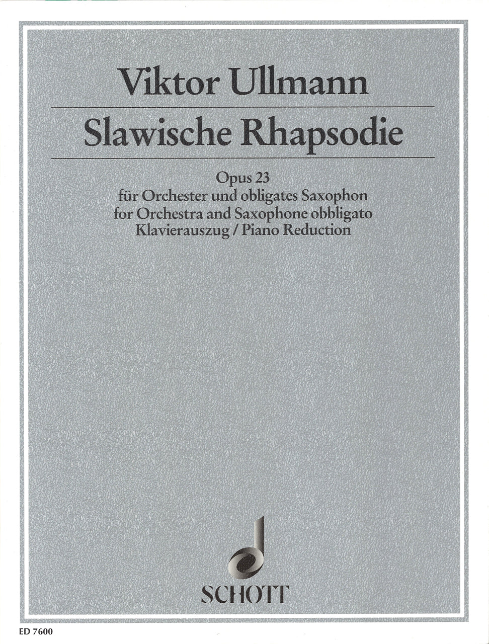 Ullmann, Slawische Rhapsodie (A.Sax,Pf) (Schott)