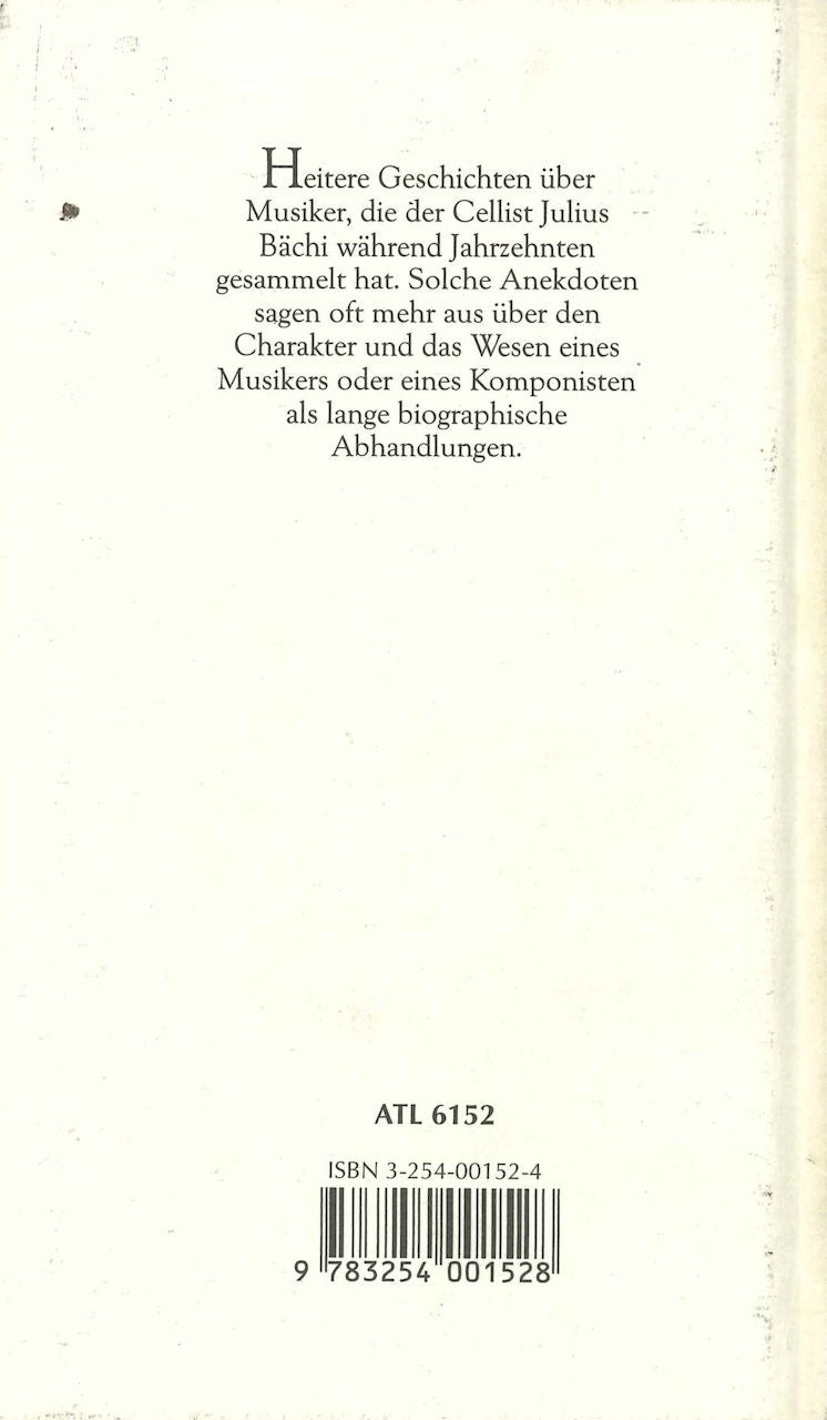 Heitere Anekdoten un Musik & Musiker (Atlantis)