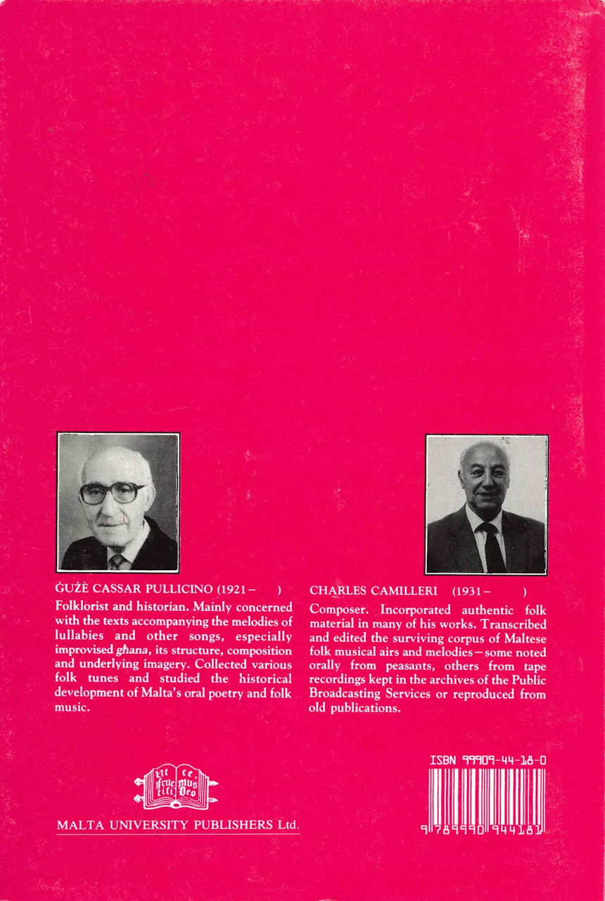 Maltese Oral Poetry and Folk Music (Malta University Press)