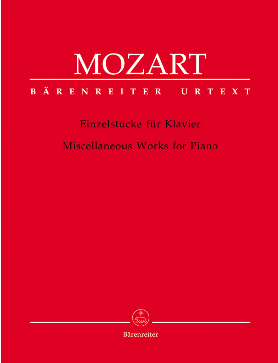 Mozart, Einzelstucke fur Klavier (Barenreiter)