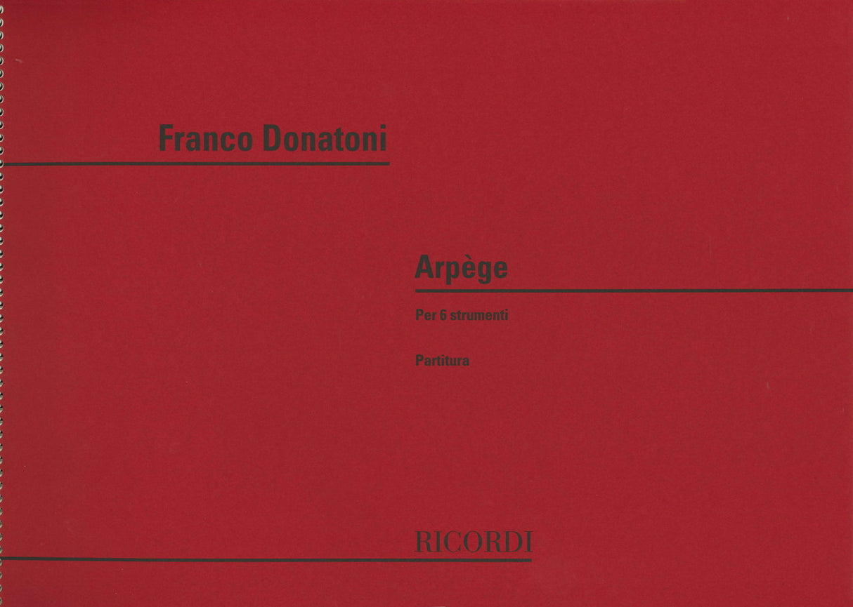 Donatoni, Arpege per 6 strumenti (Ricordi)