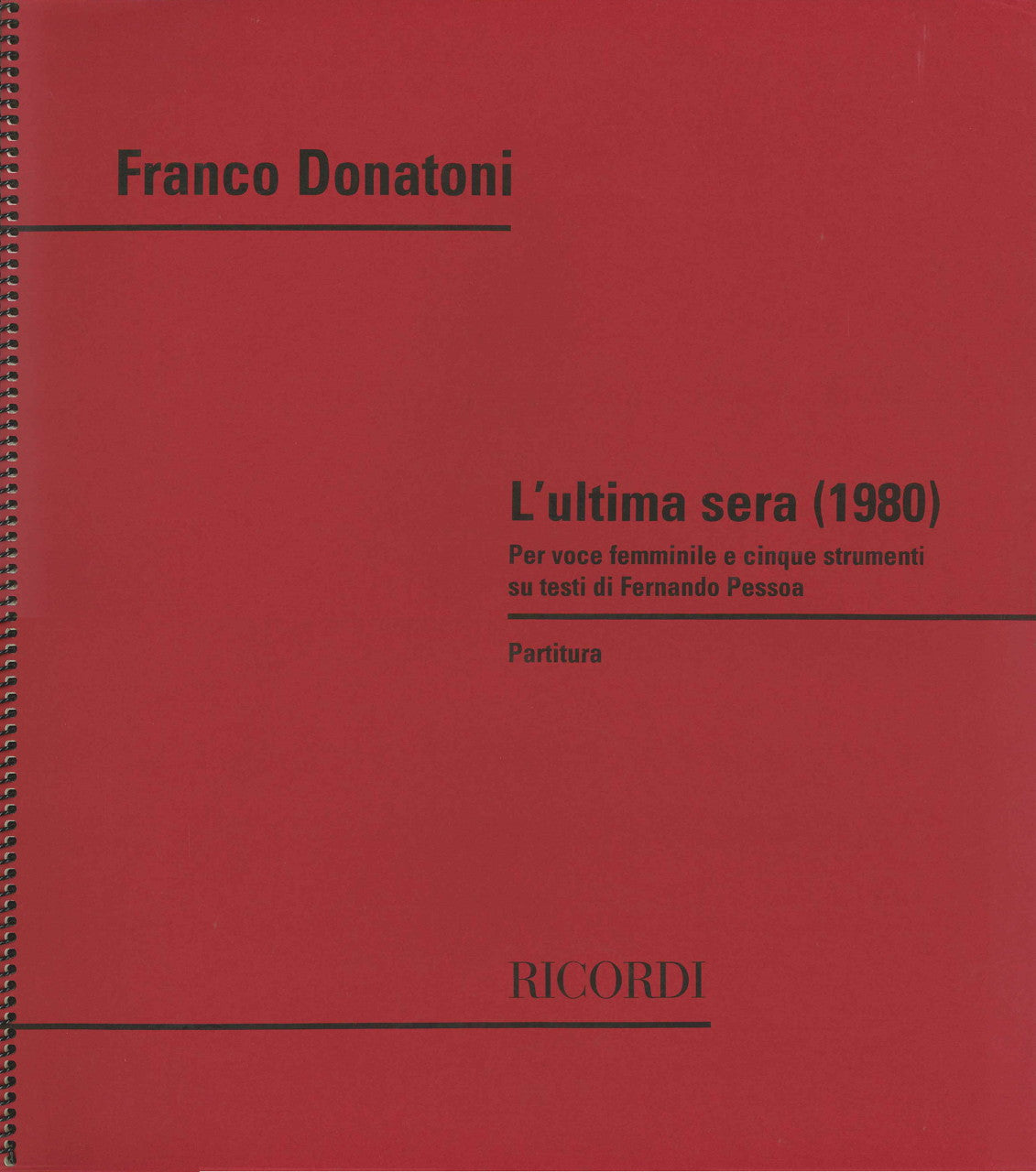 Donatoni, L'Ultima Sera (1980) (Ricordi)