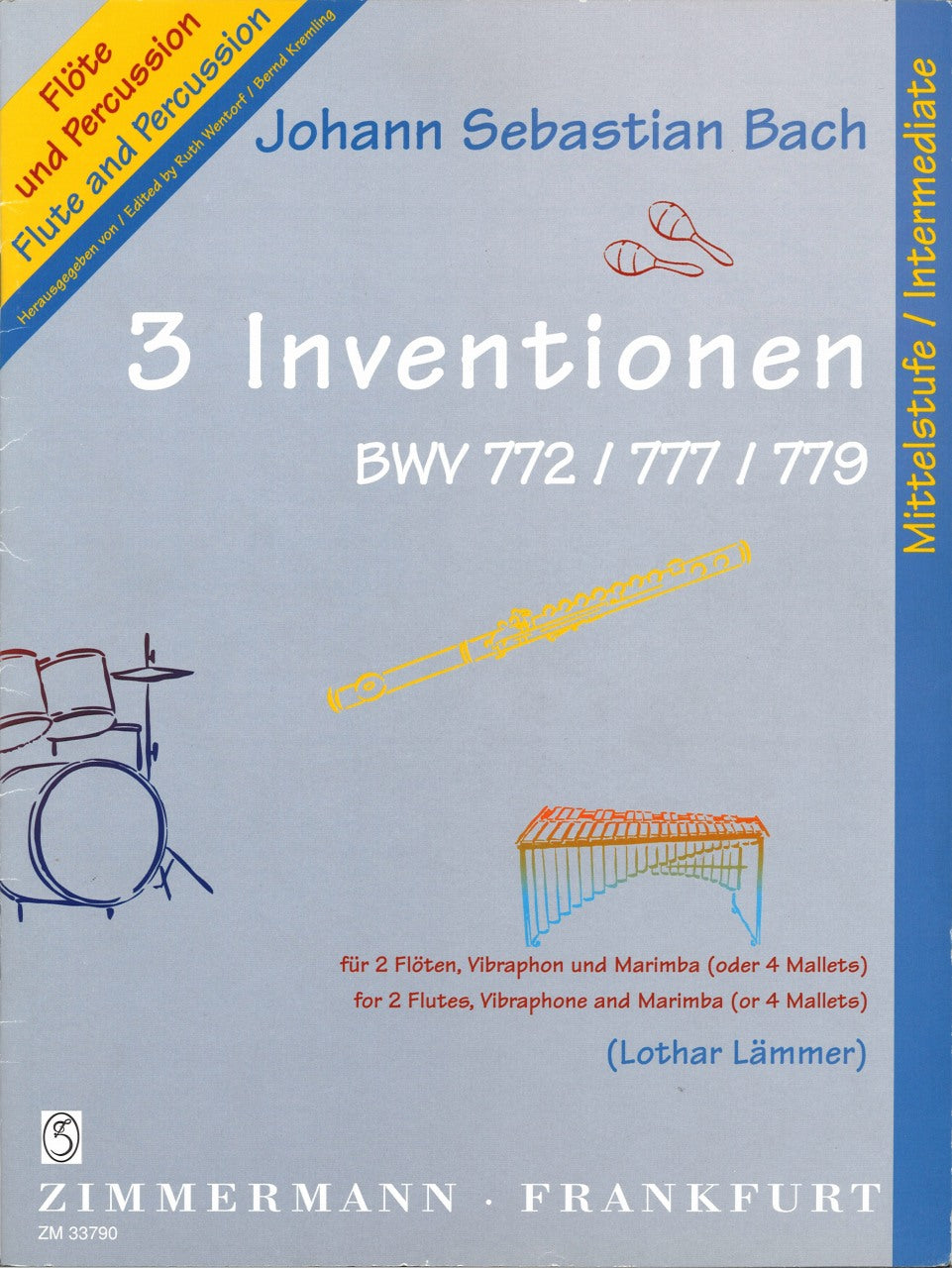 Bach, Inventionen (2Fl,2Mallet or4Mallet (Zimmermann)