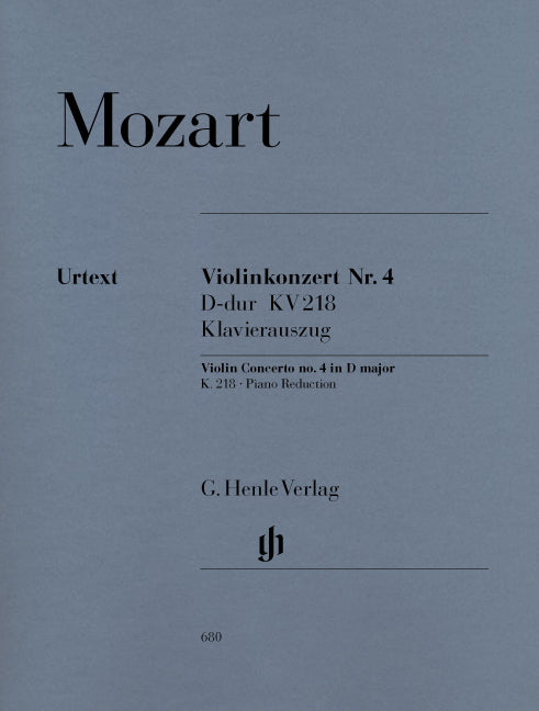 Mozart, Concerto KV 218 (No.4)(Seiffert) (Henle)