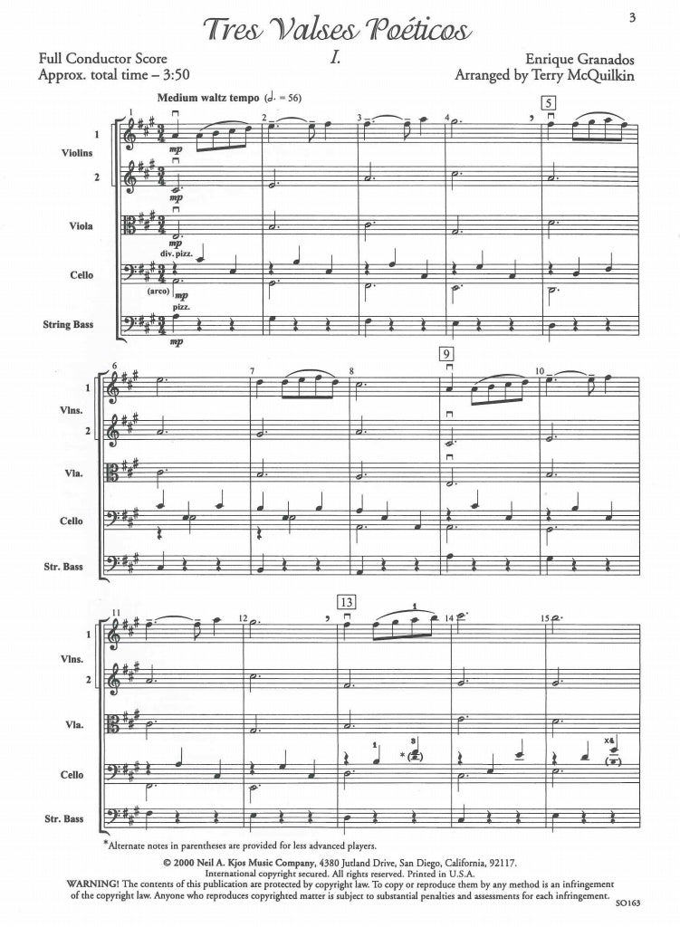 Granados, Tres Valses poeticos (Kjos)