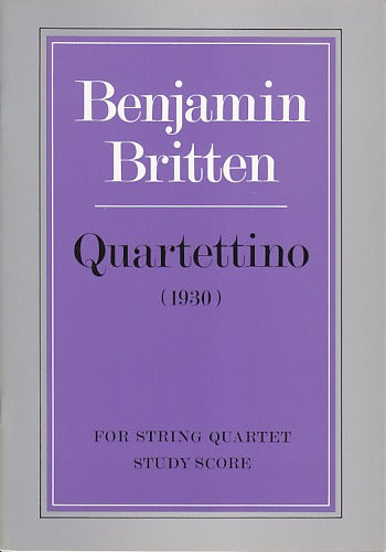 Britten, Quartettino (2Vn,Va,Vc) Score (Faber Music)