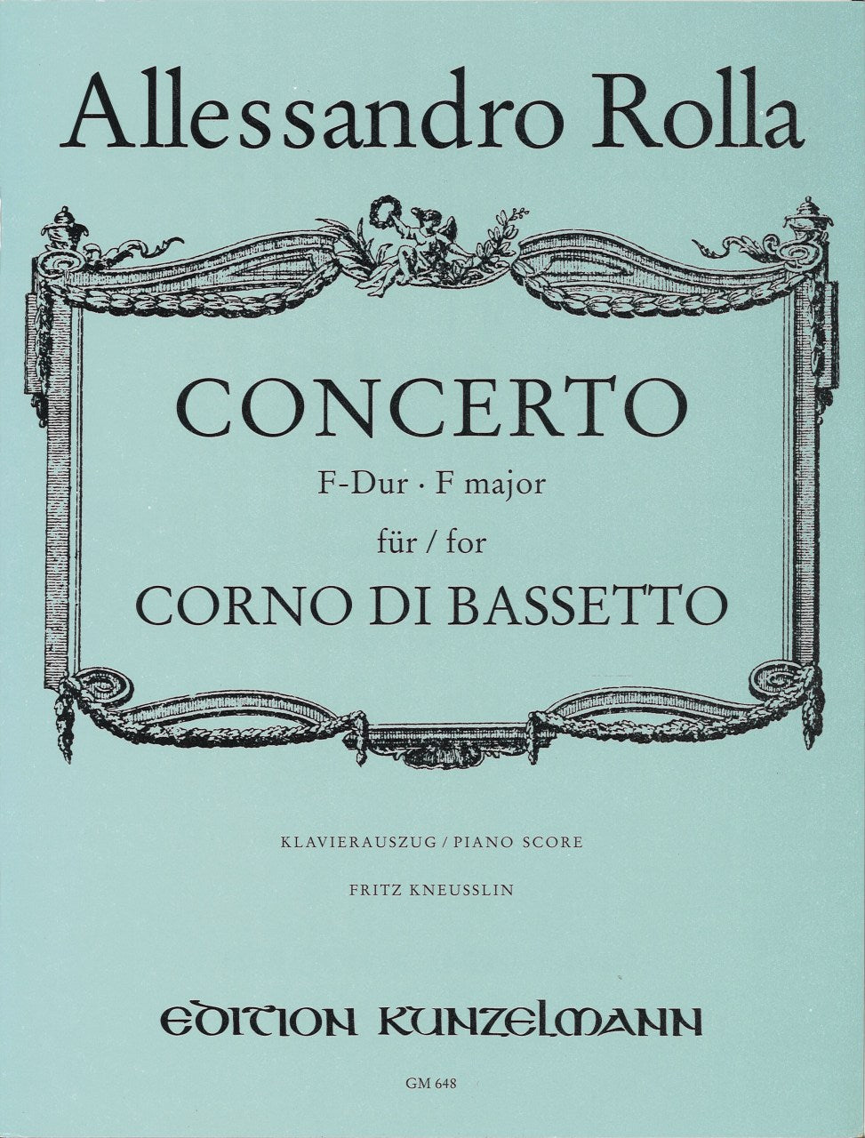 Rolla, Concerto in F (Basset,Pf) (Kunzelmann)