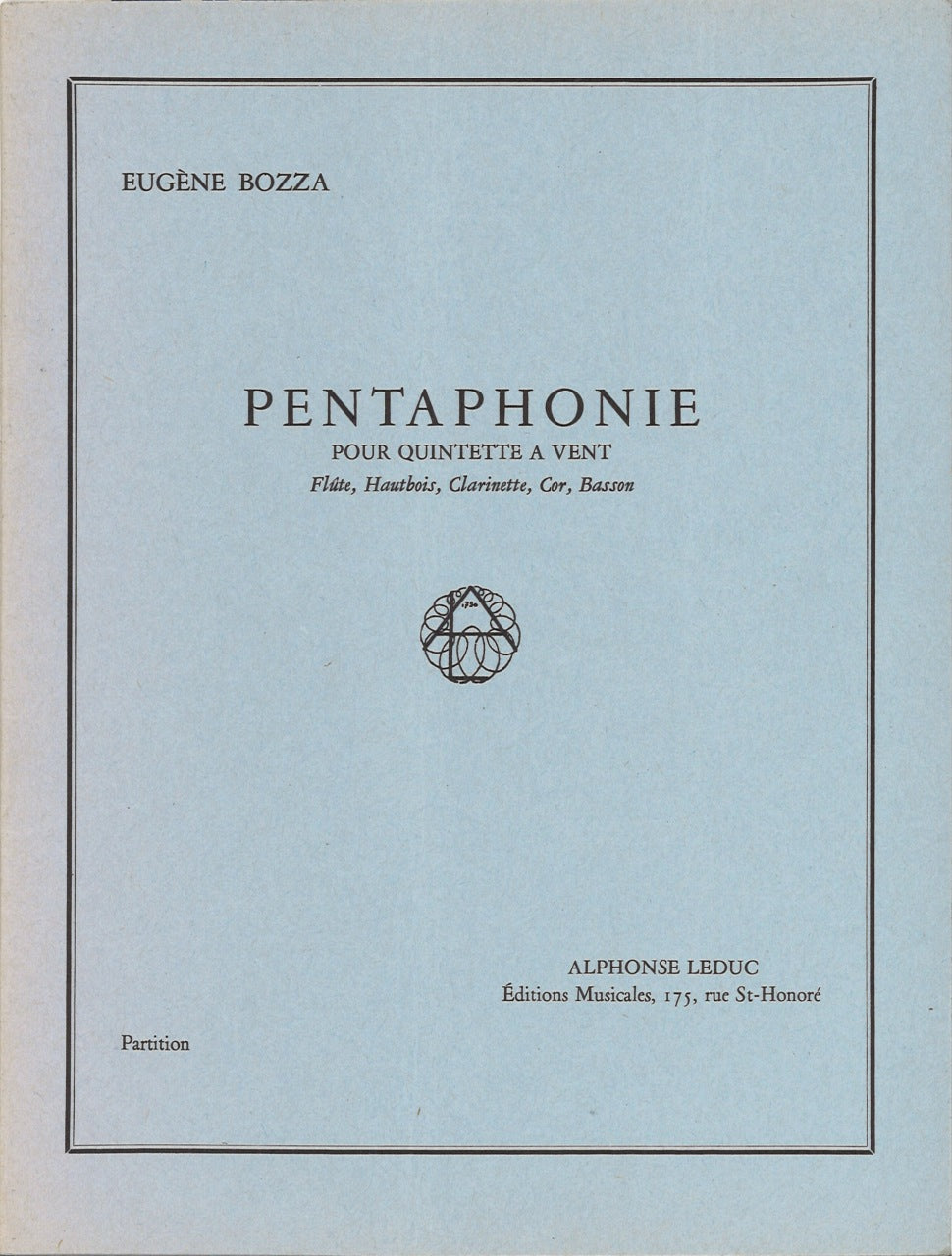 Bozza, Pentaphonie (Study Score) (Leduc)
