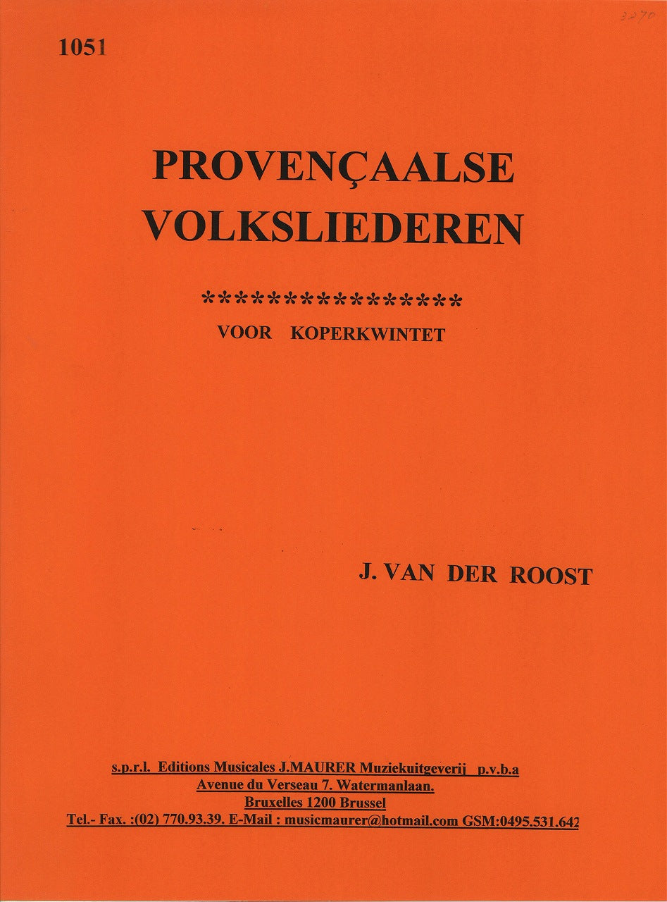 Van der Roost, Provencaalse Volksliedere (Maurer)